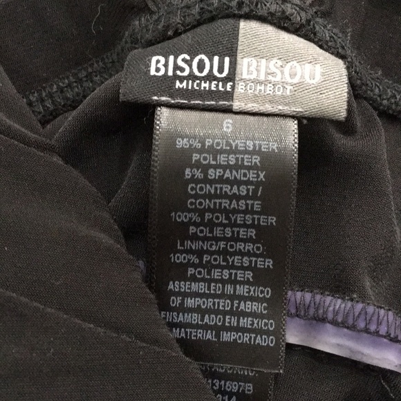𝅺Vintage Y2K Michelle BohBot Bisou Bisou Little Black Dress Size 6 - Picture 7 of 9